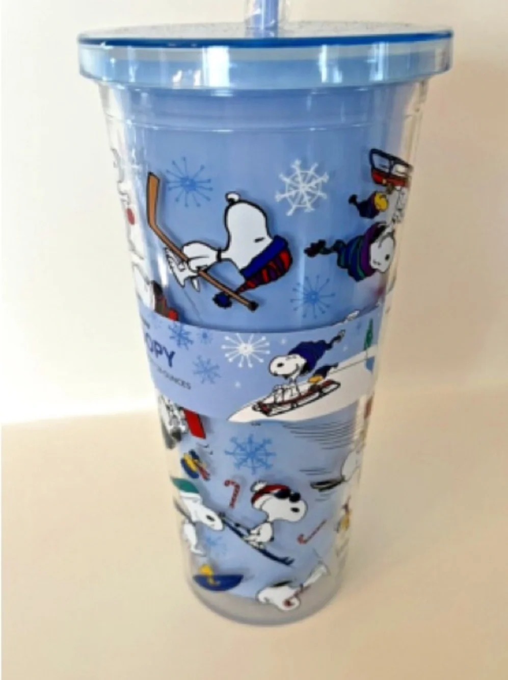 Vera Bradley x Peanuts collab Ski Slope Jump Snoopy Tumbler W/ Straw NWOT